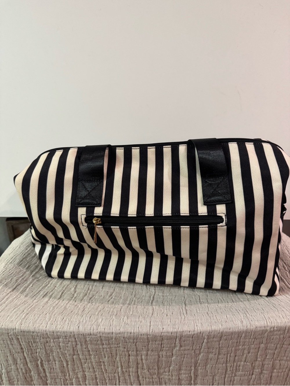 Alice + Olivia by Stacey Bendet Black/White & Black/Cream Striped Travel Tote